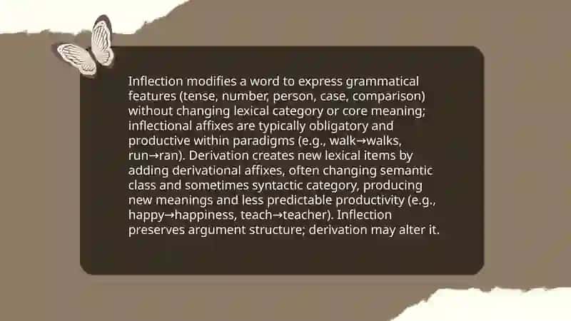Word building process.Word building through morphology Word formation through derivation 4