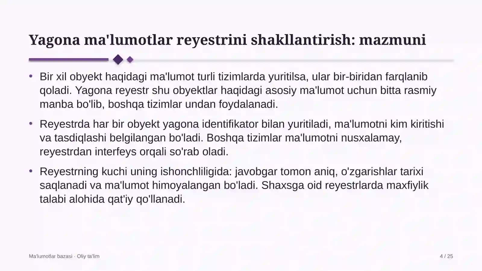 g'isht zavodlarida yagona ma'lumotlar reyestrini shakllantirish 5856 4