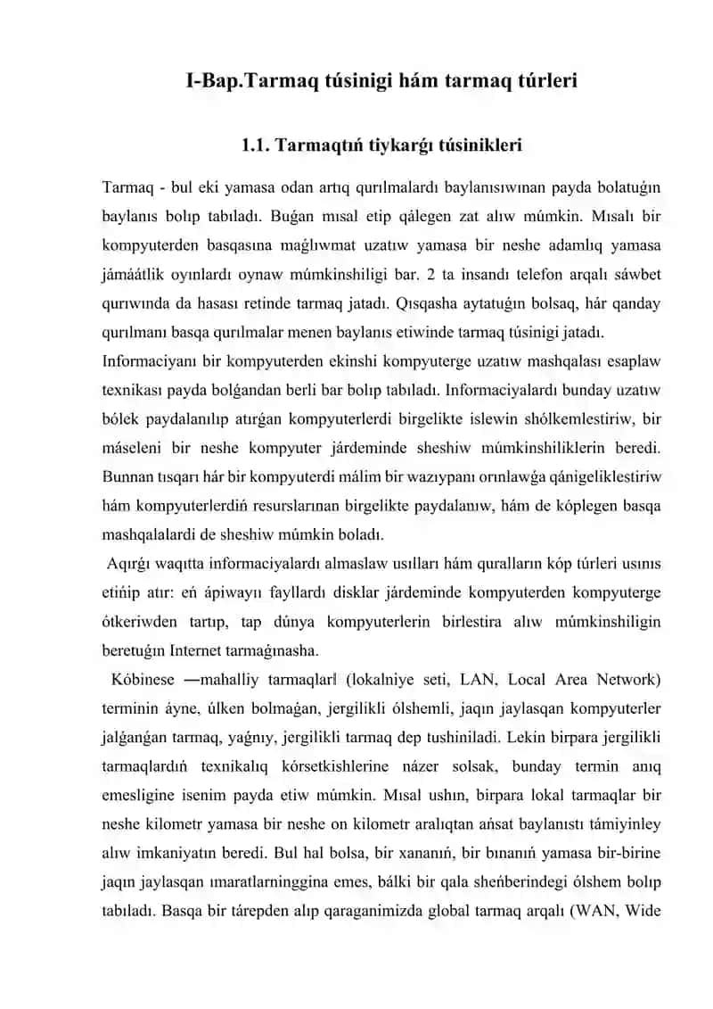 Tarmaq tusnigi ham tarmaqtin turleri 4
