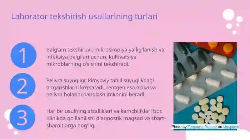Balg'am va pelivra suyuqligini labarator tekshirish. O'pkani funksional va instrumental tekshirish usullari 4
