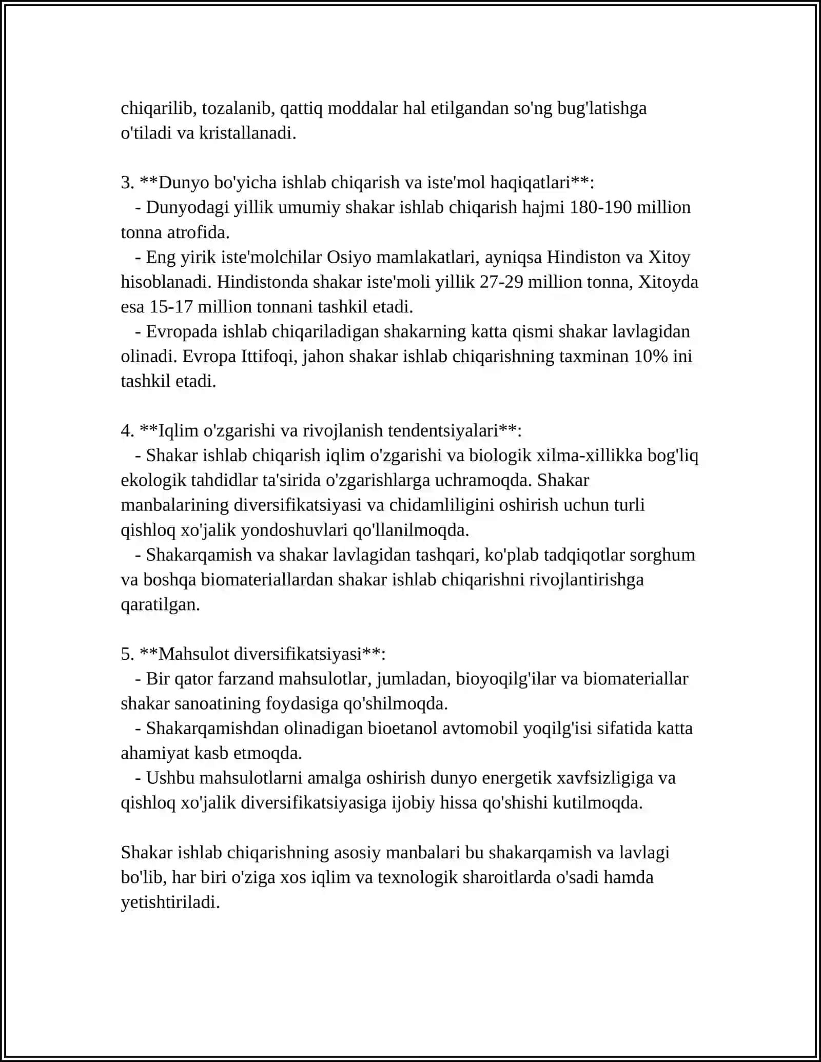 SHAKAR ISHLAB CHIQARISH TEXNOLOGIYASI 4