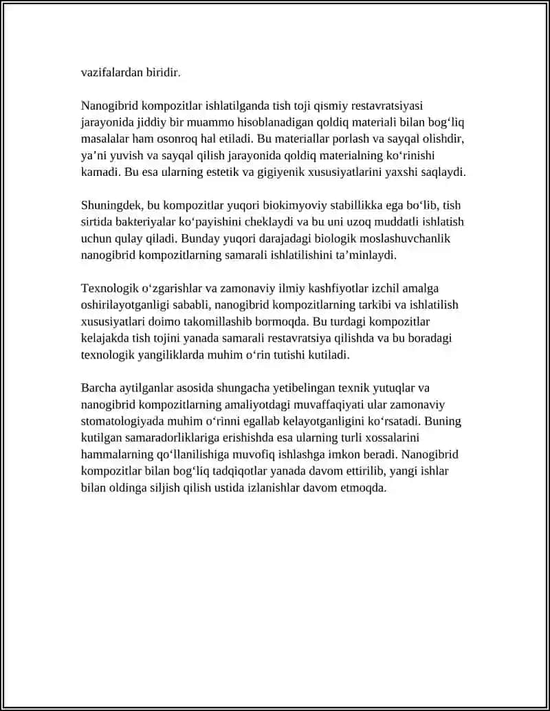 TISH TOJI QISMINI RESTAVRATSIYASI UCHUN ISHLATILADIGAN ZAMONAVIY PLOMBALAR 4