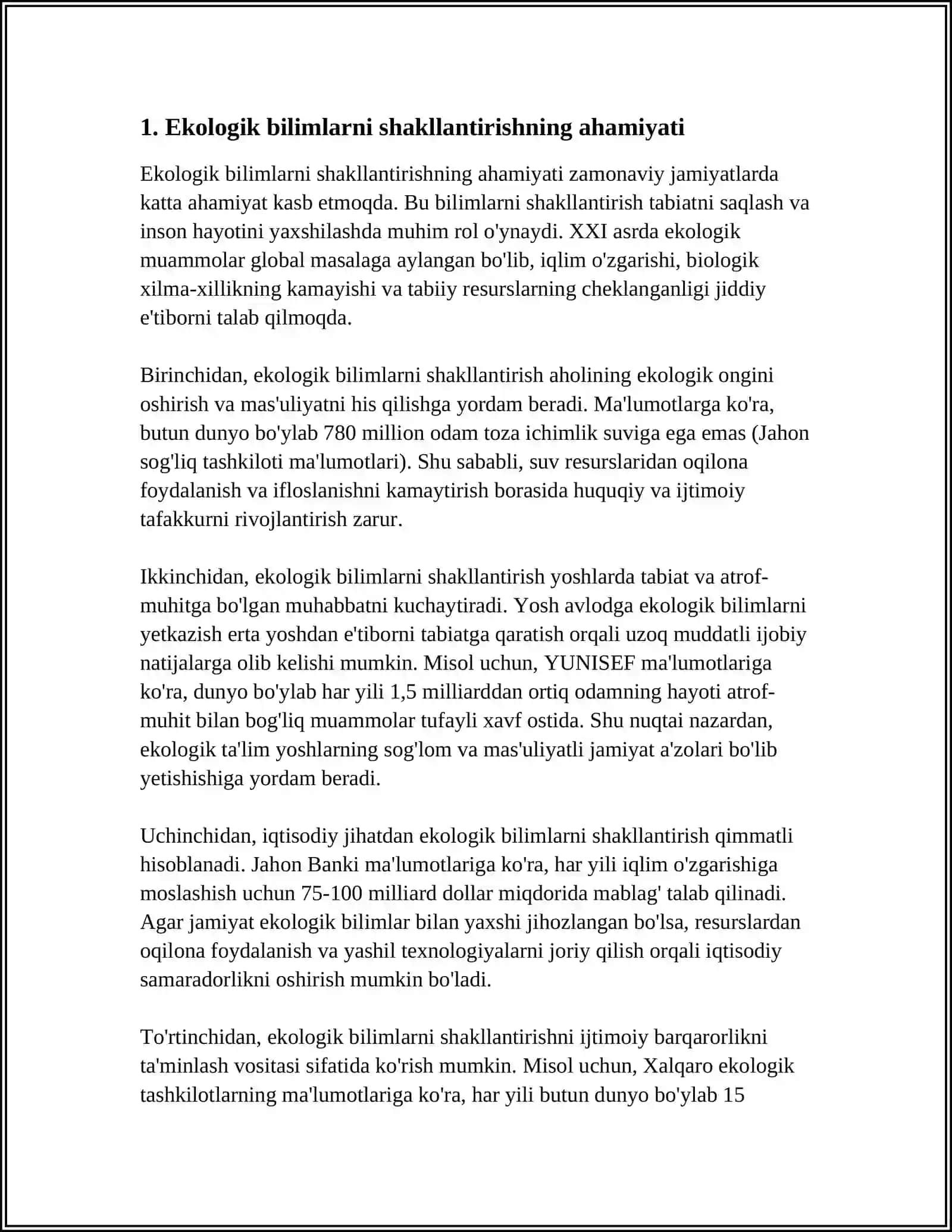 BIOLOGIYANI ÖQITISHDA ÖQUVCHILARDA EKOLOGIK, MEHNAT VA VATANPARVARLIK TARBIYASINI SHAKLLANTIRISH 4