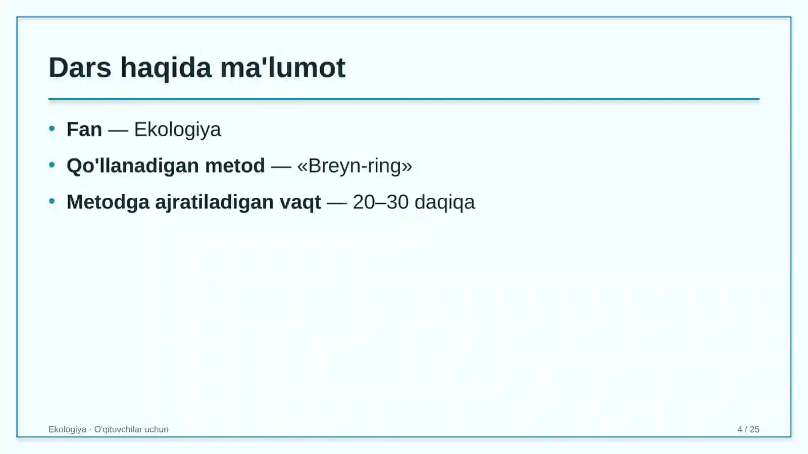 ekologiya darslarida breyn ring metodidan foydalanish 4839 4
