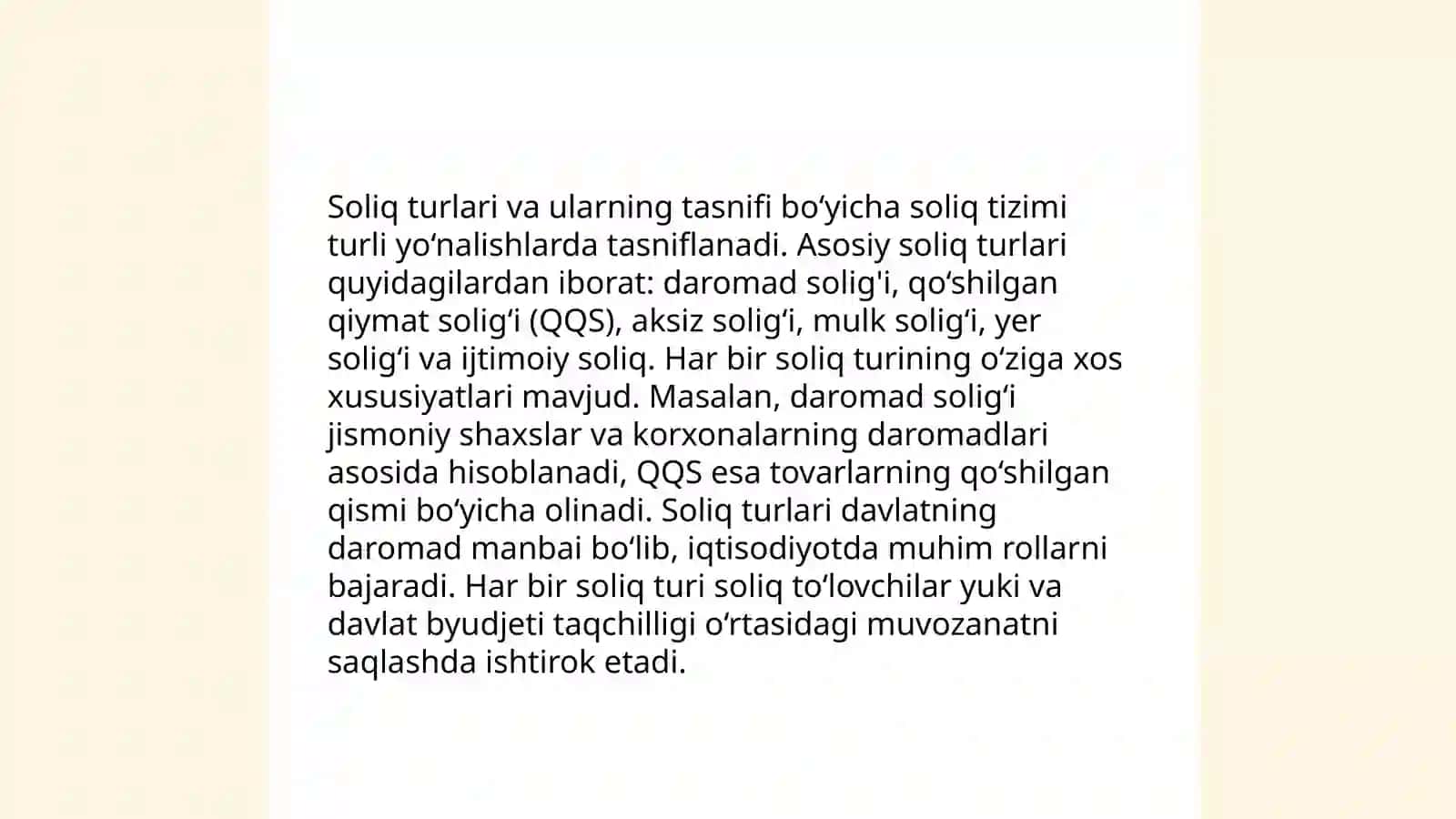 Oʻzbekiston soliq tizimi va uning oʻziga xos xususiyatlari 4