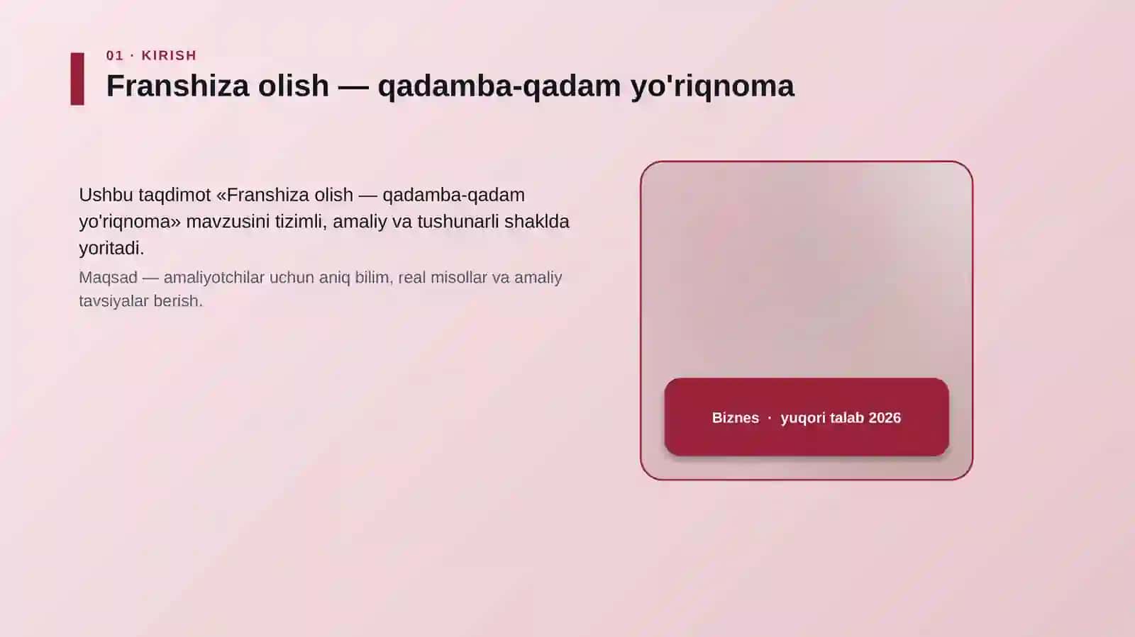 Franshiza olish — qadamba-qadam yo'riqnoma 4
