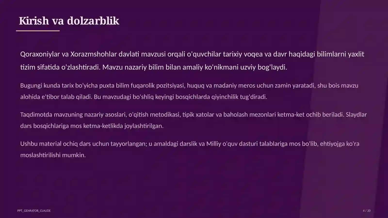 Qoraxoniylar va Xorazmshohlar davlati (7-sinf) 4
