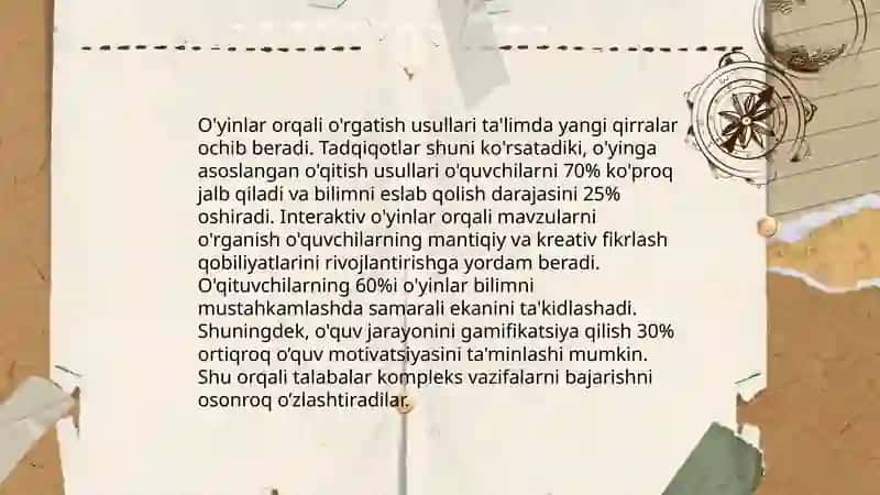 Texnologiya va kasb ta'limida noan'anaviy metodlar 4