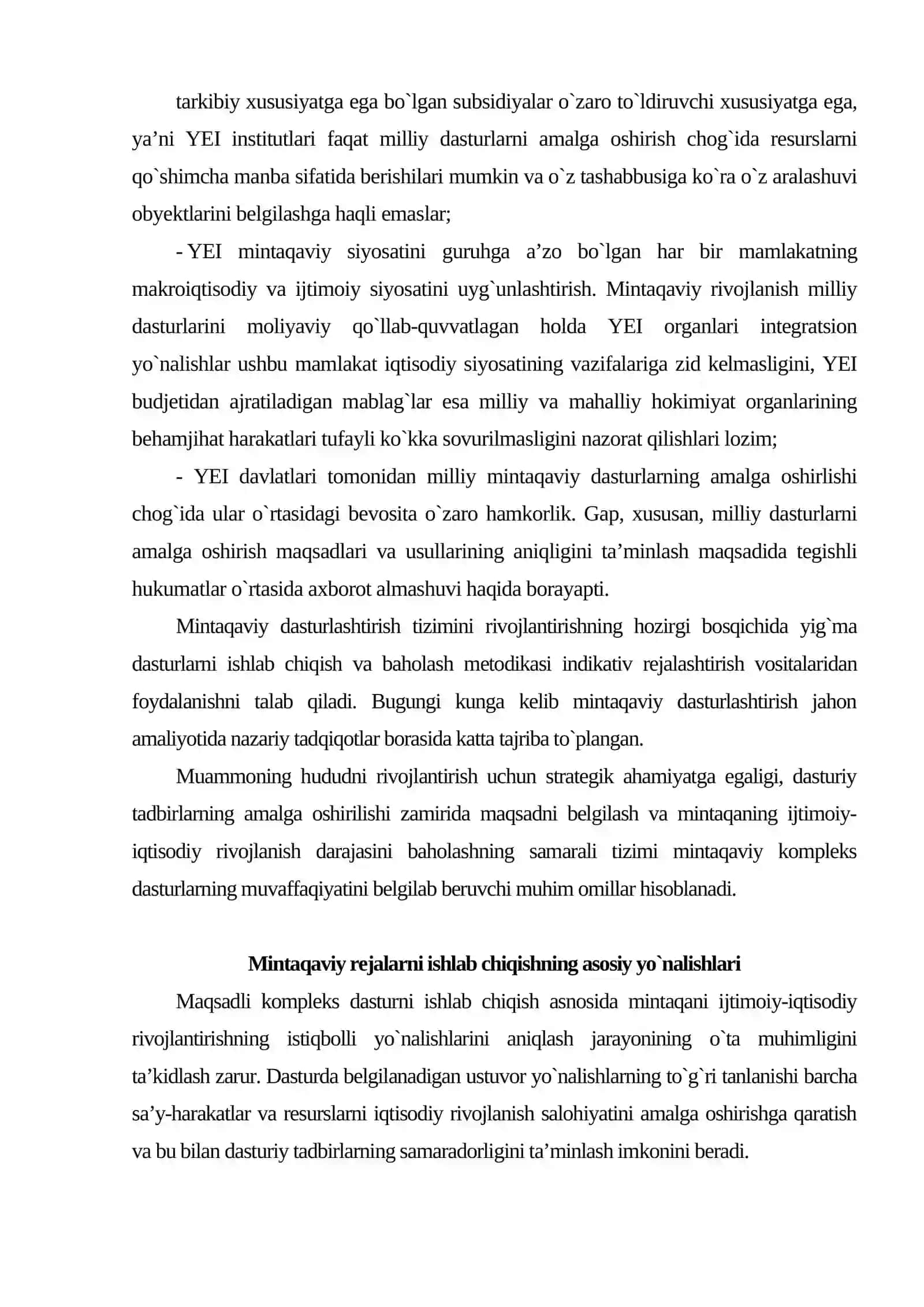 Mintaqalarning ijtimoiy - iqtisodiy rivojlanishida indikativ rejalashtirishning maqsadi va vazifalari 4