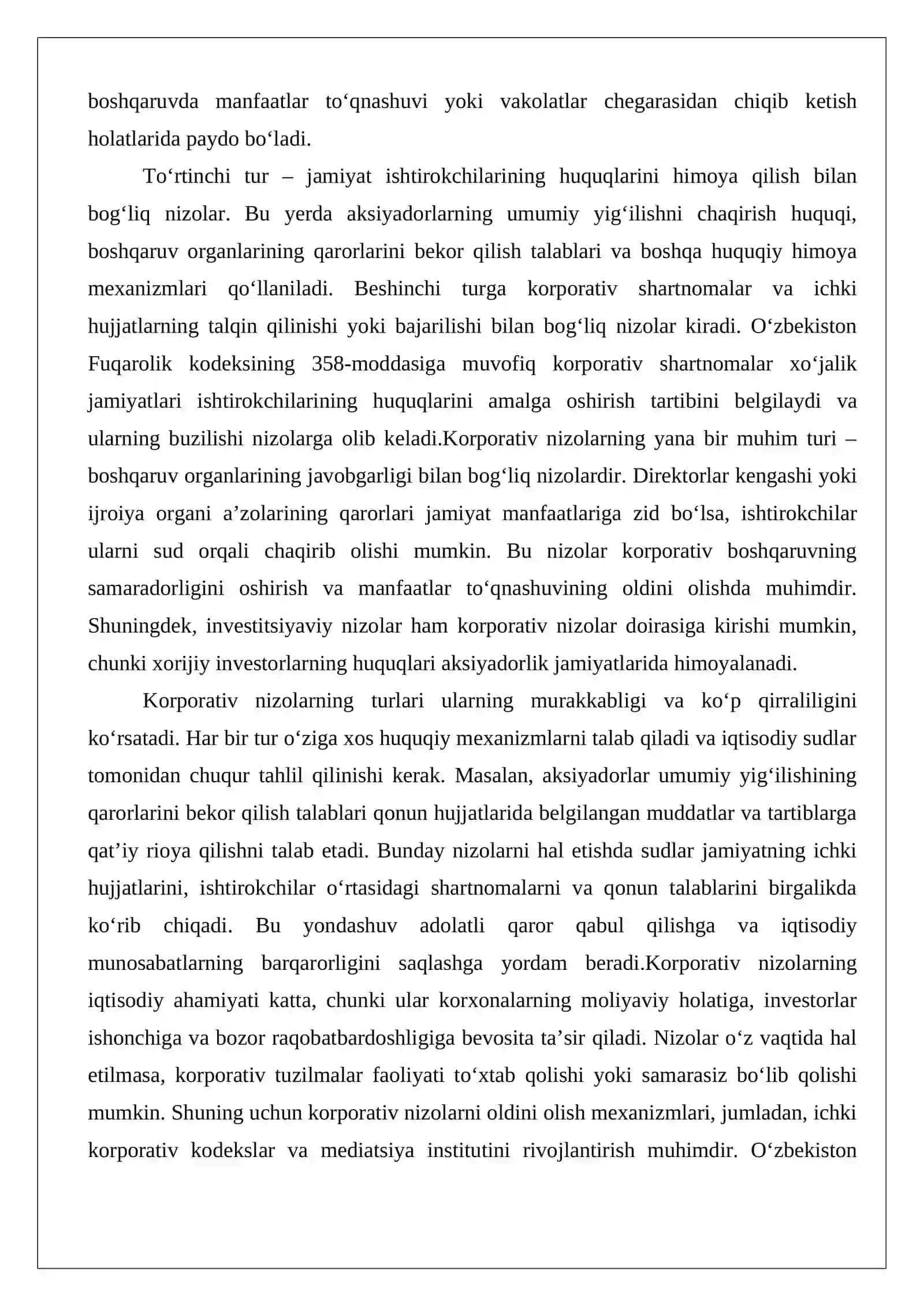 Korporativ nizolar bo‘yicha da’vo arizasining shakli va mazmuni 4