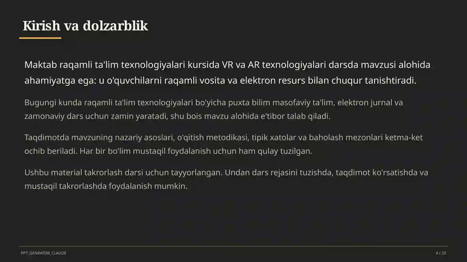 VR va AR texnologiyalari darsda 4
