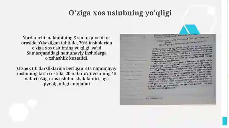 Yordamchi maktab o'quvchilari tomonidan yozuvda yo'l qo'yiladigan xatolar 4
