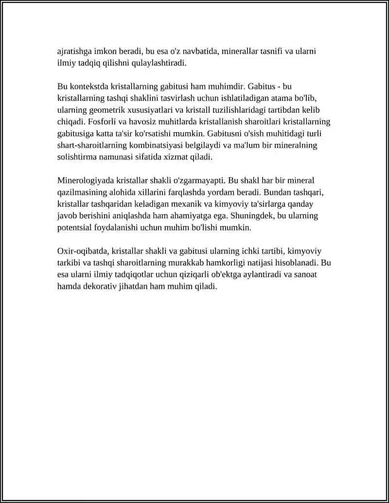 KRISTALLAR SHAKLI VA GABITUSI 4