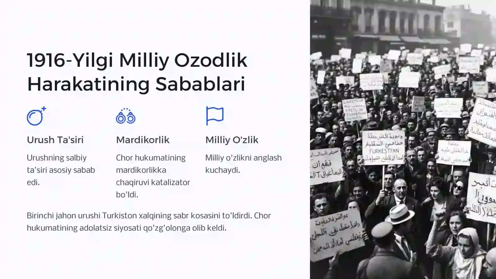 Birinchi Jahon Urushining Turkiston O'lkasiga Ta'siri va 1916-Yil Milliy Ozodlik Harakati 4
