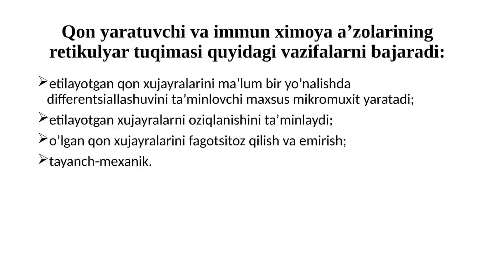 QON YARATUVCHI VA IMMUN-HIMOYA A’ZOLARI 4