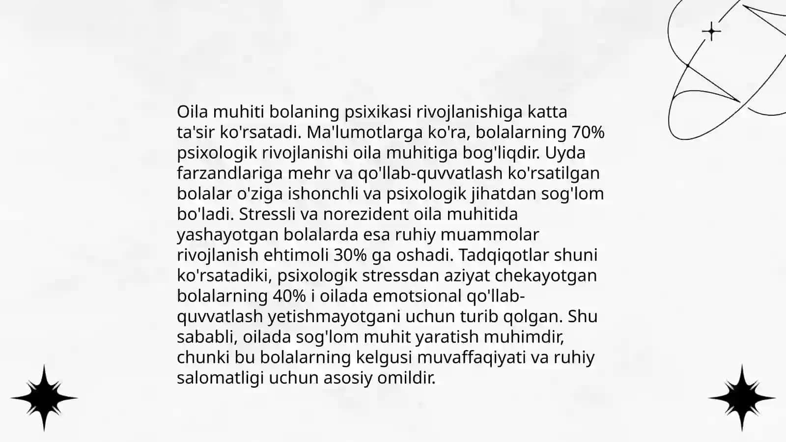 Oilada bola tarbiyasi toifalari va oqibatlari 4