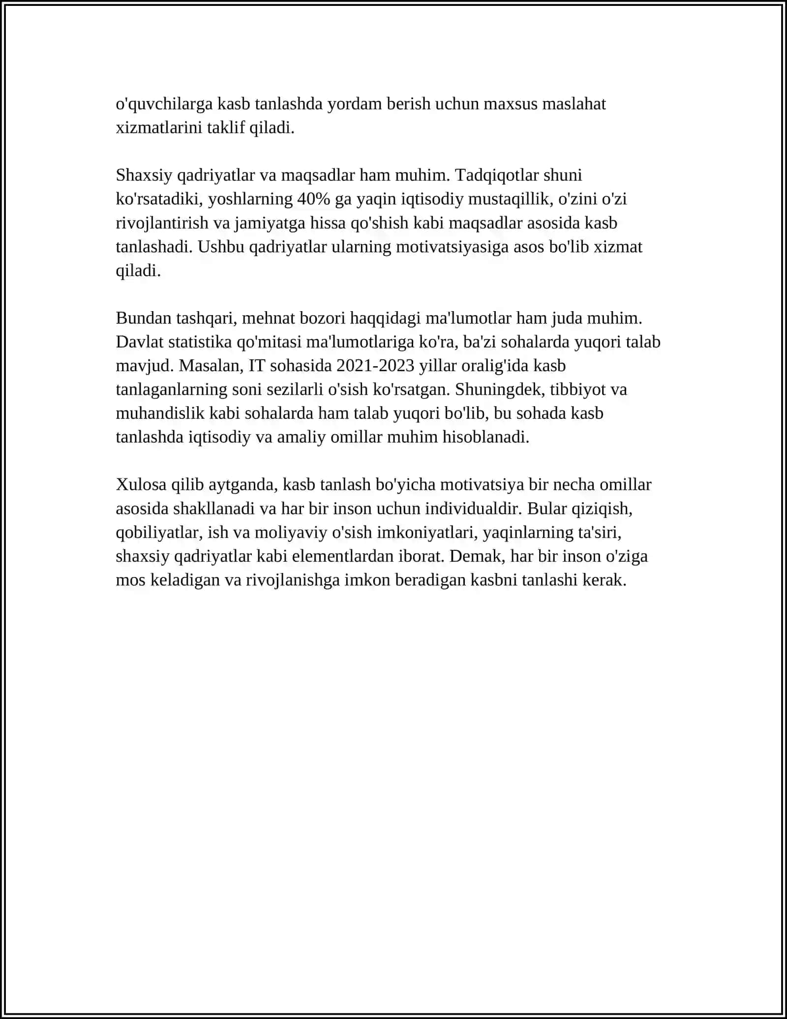YOSHLARNI KASB HUNARGA MAQSADLI YÒNALTIRISHGA DOIR IJTIMOIY PEDAGOGIK ISH 4