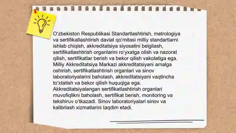 O'zbekiston Respublikasi sertifikatlashtirish milliy tizimi 4