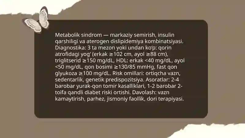 Umumiy metabolitik kasalliklar 4