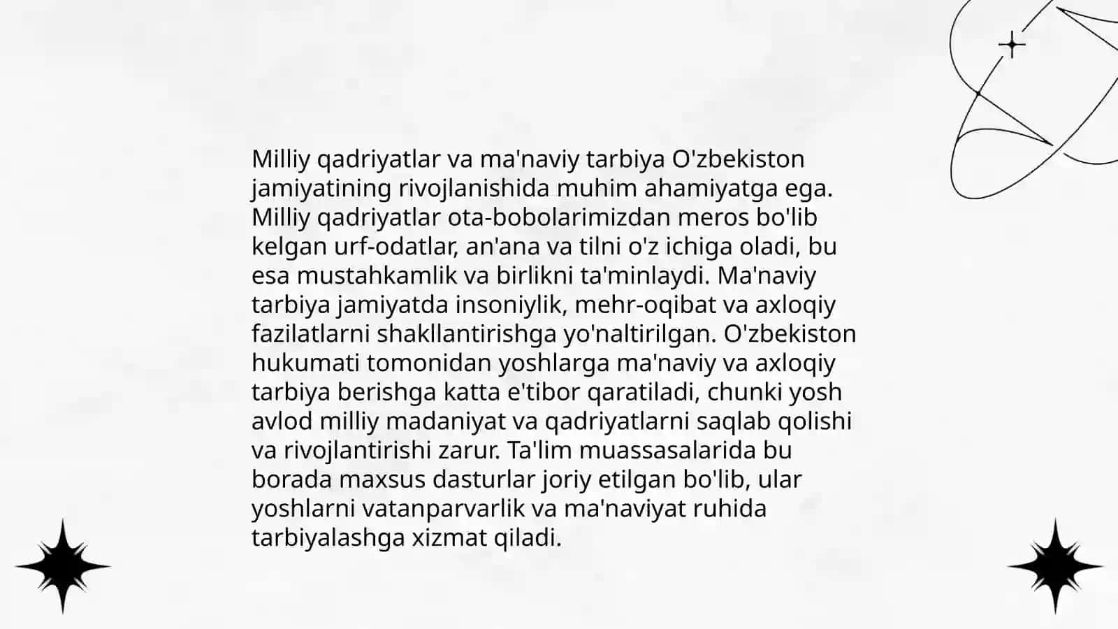 Erkin inson shaxsini yuksaltirish - manaviy tarbiyaning maqsadi 4