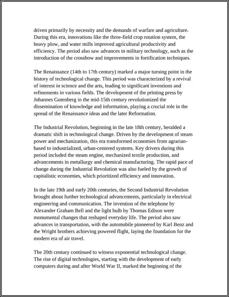 TECHNOLOGICAL CHANGE 4