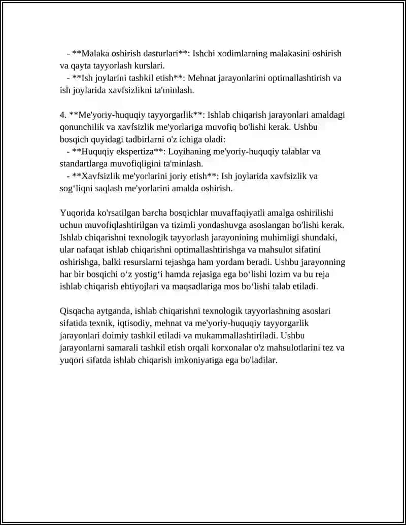 ISHLAB CHIQARISHNI TEXNOLOGIK TAYYORLASHNING YAGONA TIZIMI STANDARTLARI 4