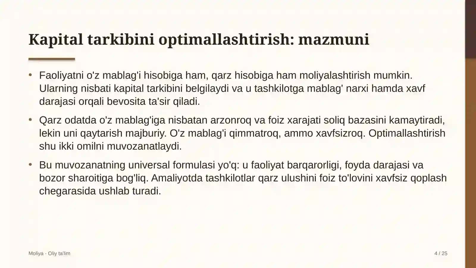 Teatrlarda kapital tarkibini optimallashtirish 4