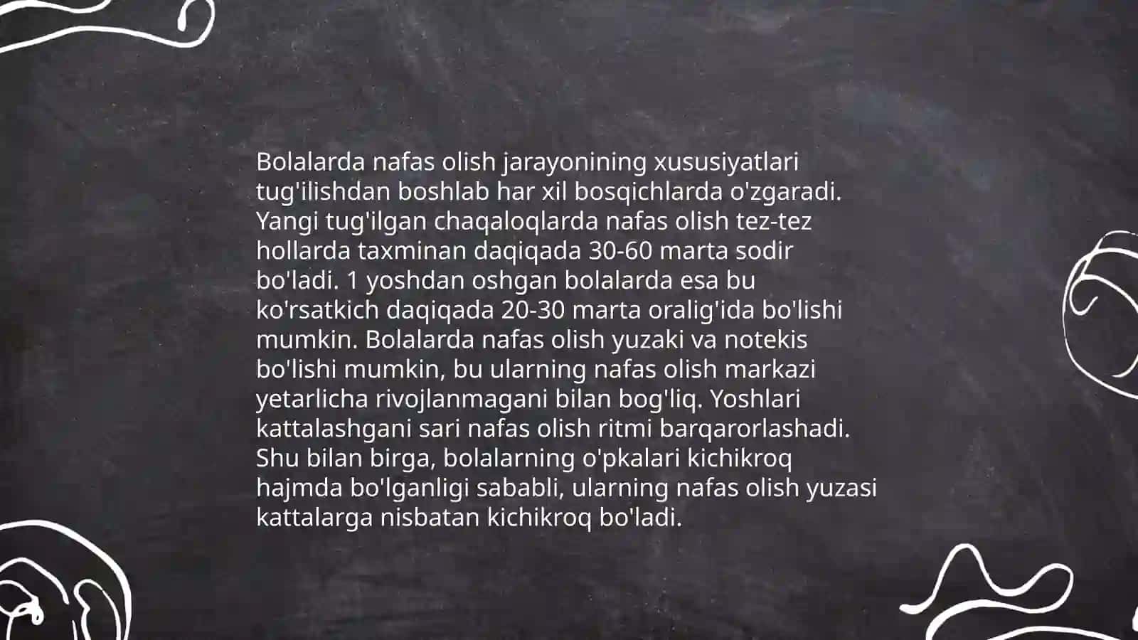 Nafas olish tizimining yosh fiziologiyasi va gigiyenasi 4