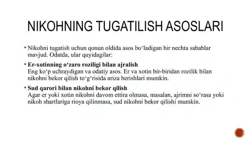 nikohning tugatilishi 4