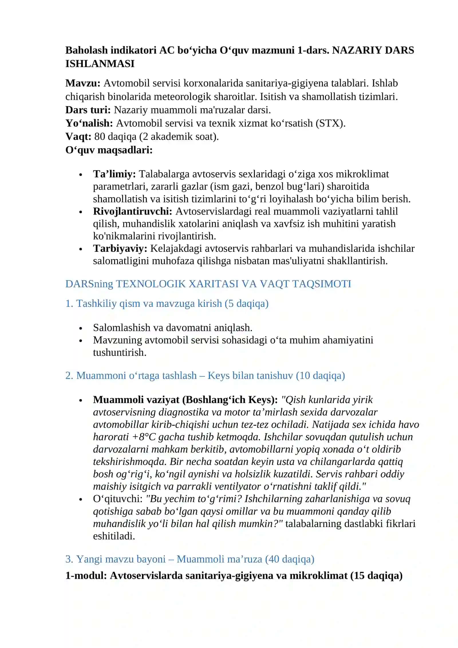 30711605-Avtomobillar servisi Mehnat muhofazasi 4