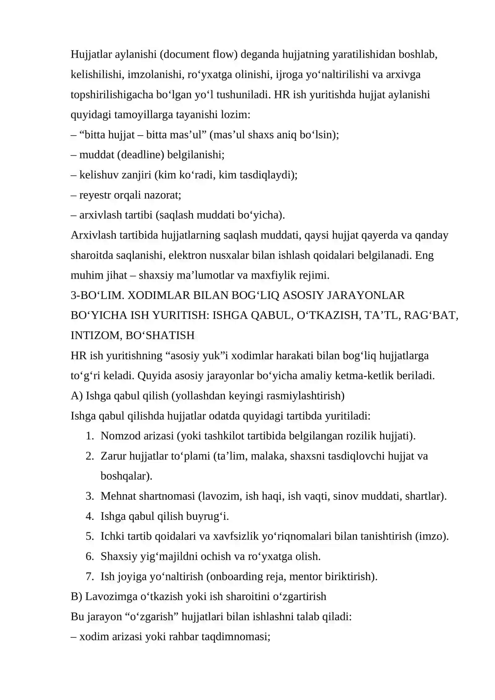Inson resurslarini boshqarish xizmatida ish yuritish 4