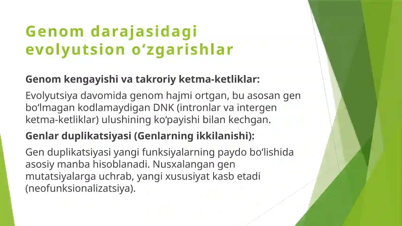KO'P HUJAYRALI ORGANIZMLAR VA ULARNING GENOTIPINI MOLEKULYARGENETIK EVOLYUTSIYASI 4