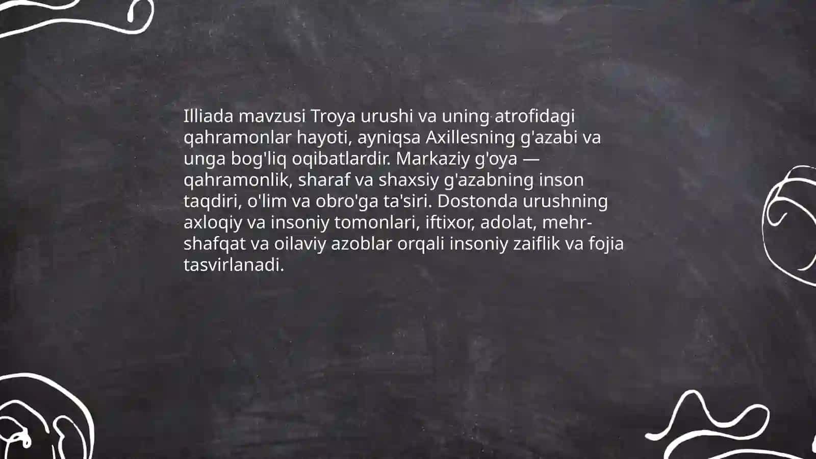 Homerning Illiada dostoni haqida 4