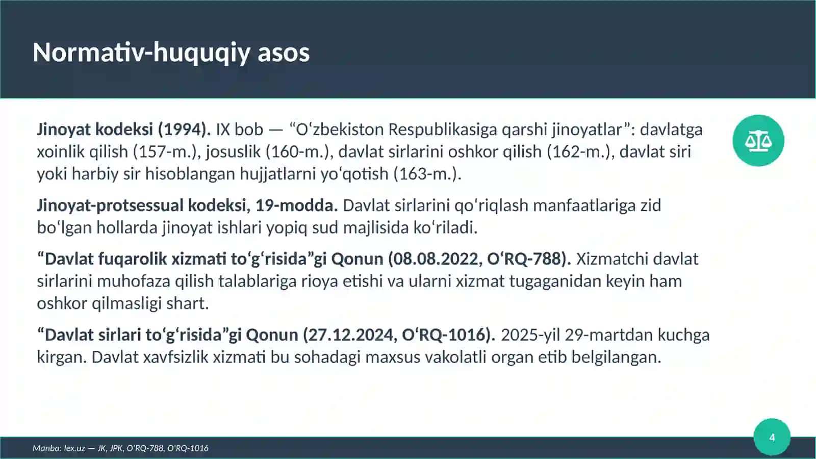 KRIMINOLOGIYA • TAQDIMOT 4