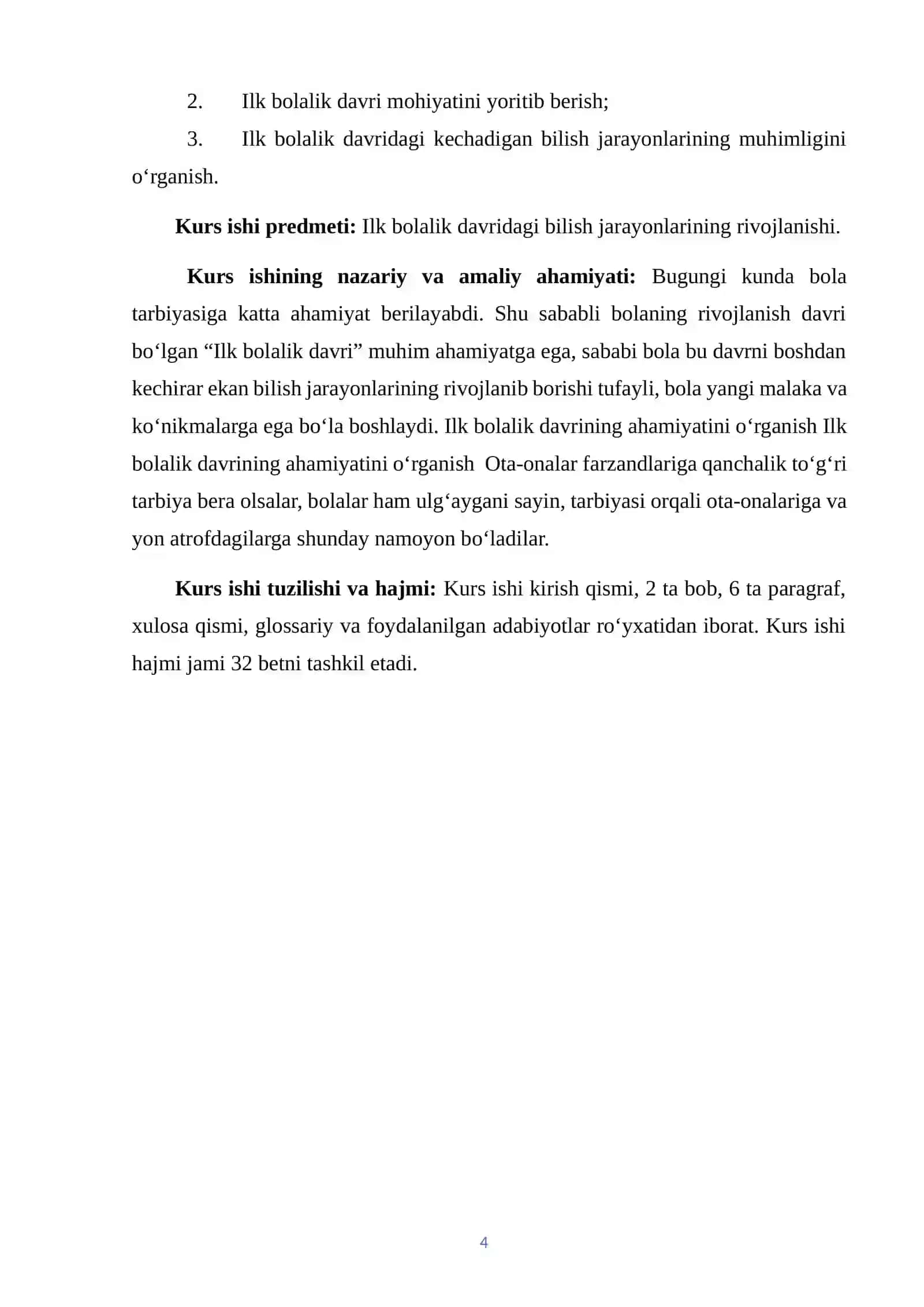 ILK BOLALIK DAVRIDA BILISH JARAYONLARNI RIVOJLANISHINING O‘ZIGA XOSLIGI. 4