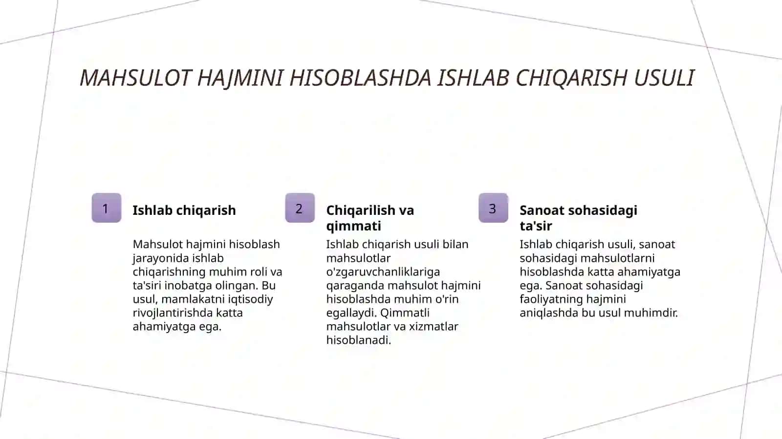 Yalpi ichki mahsulot hajmini hisoblash usullari 4