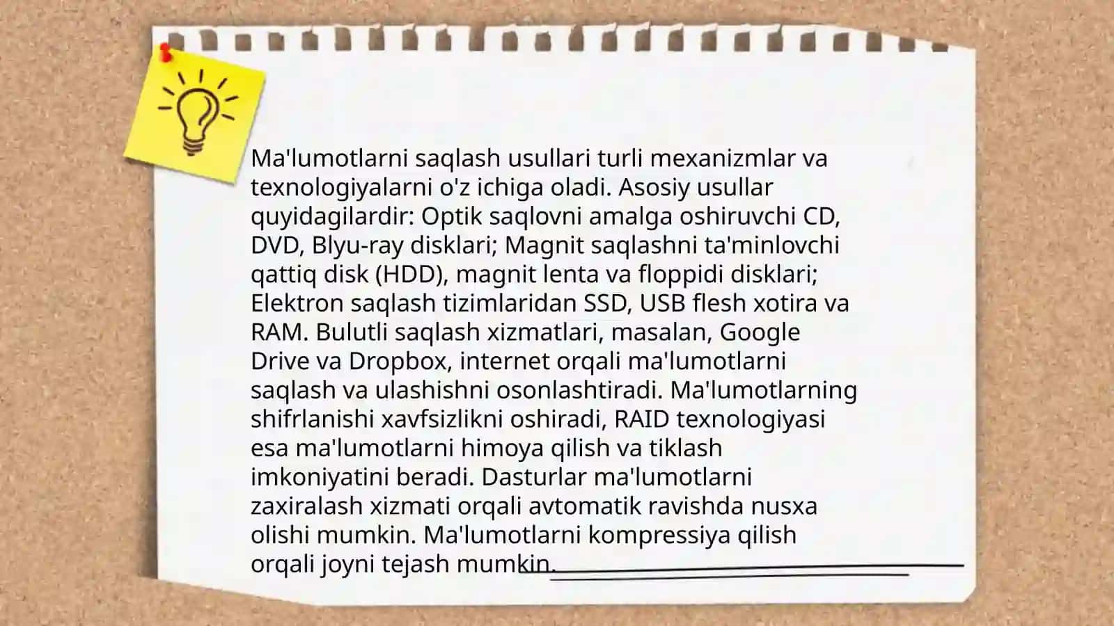 Malumotlarni mustahkamlash yollari vositalari usullari 4
