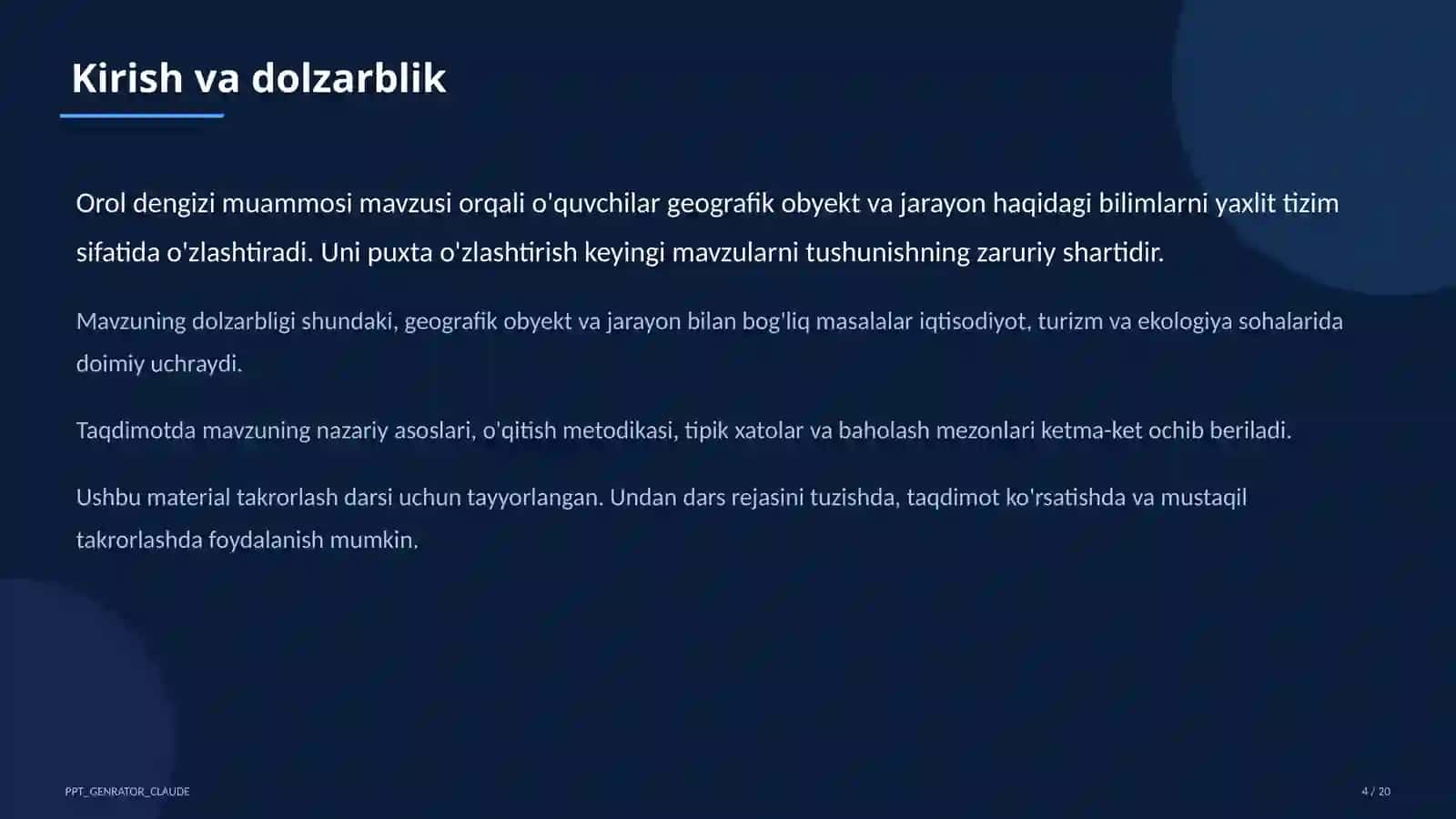 Orol dengizi muammosi (8-sinf) 4