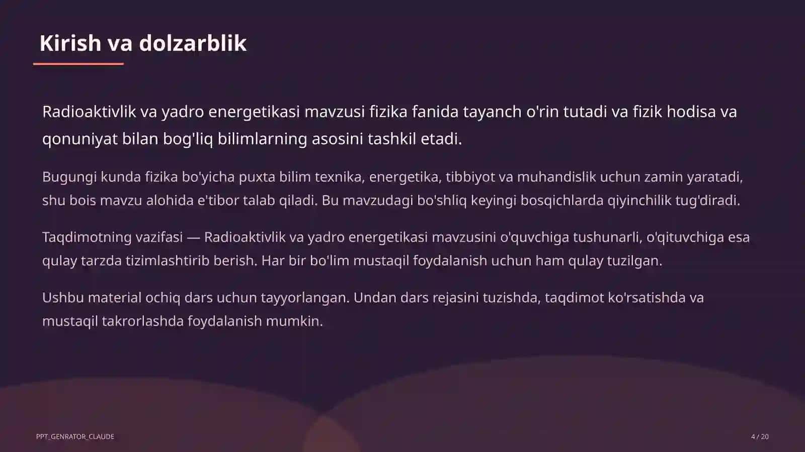 Radioaktivlik va yadro energetikasi (11-sinf) 4
