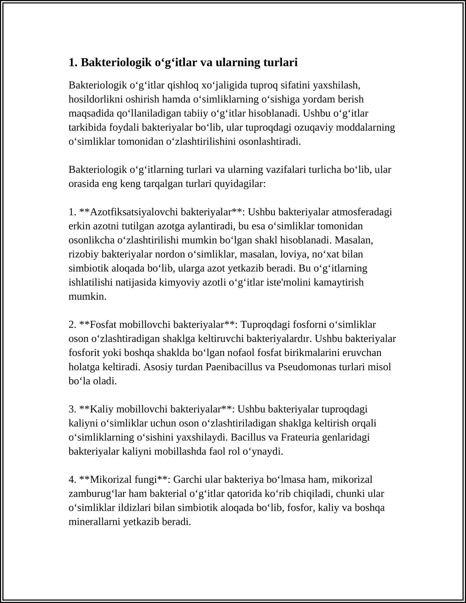 TUPROQ UNUMDORLIGINI OSHIRISHDA BAKTERIOLOGIK O‘G‘ITLARNI QO'LLASH 4