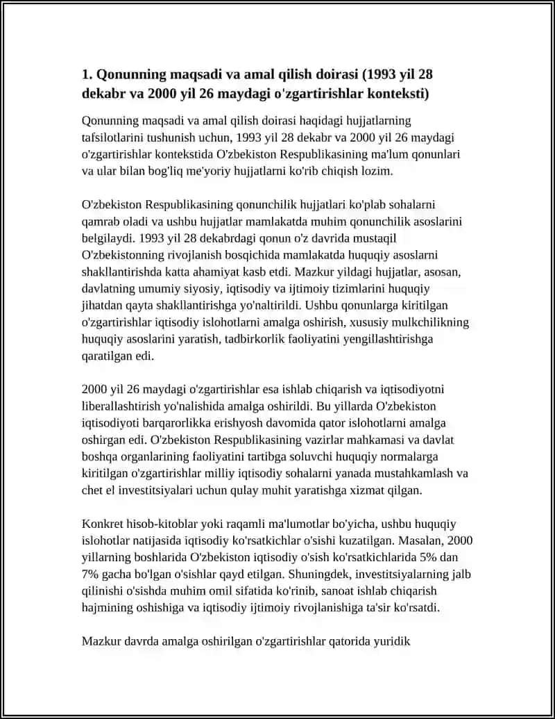 METROLOGIYA HAQIDAGI 1993 YIL 28 DEKABRDAGI VA 2000 YIL 26 MAYDAGI QOʻSHIMCHA KIRITISH VA OʻZGARTIRISH HAQIDAGI QABUL QILINGAN QONUNLARI 4