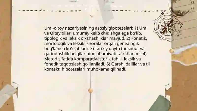 Ural-oltoy tillari nazariyasi 4