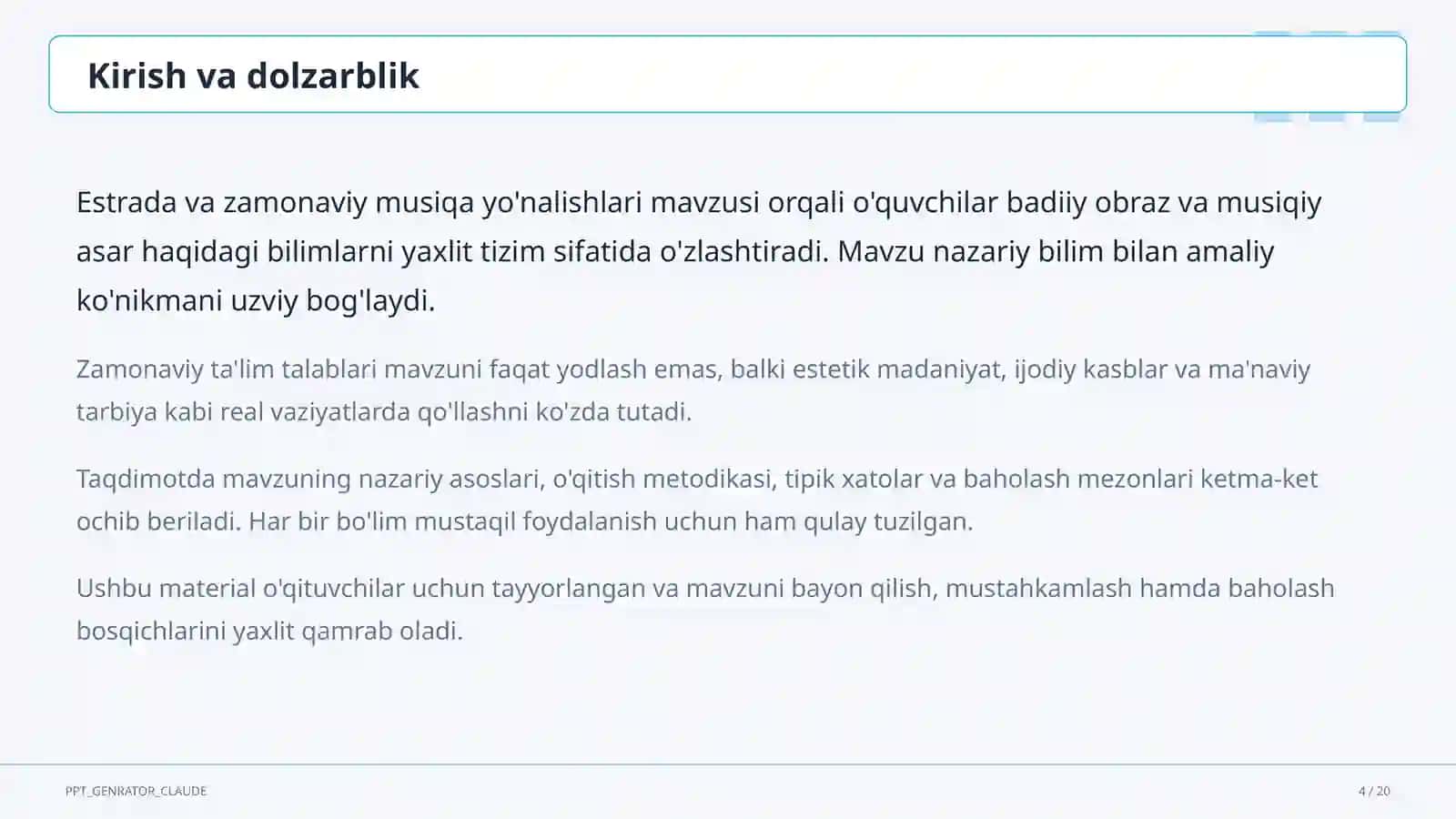 Estrada va zamonaviy musiqa yo'nalishlari (7-sinf) 4