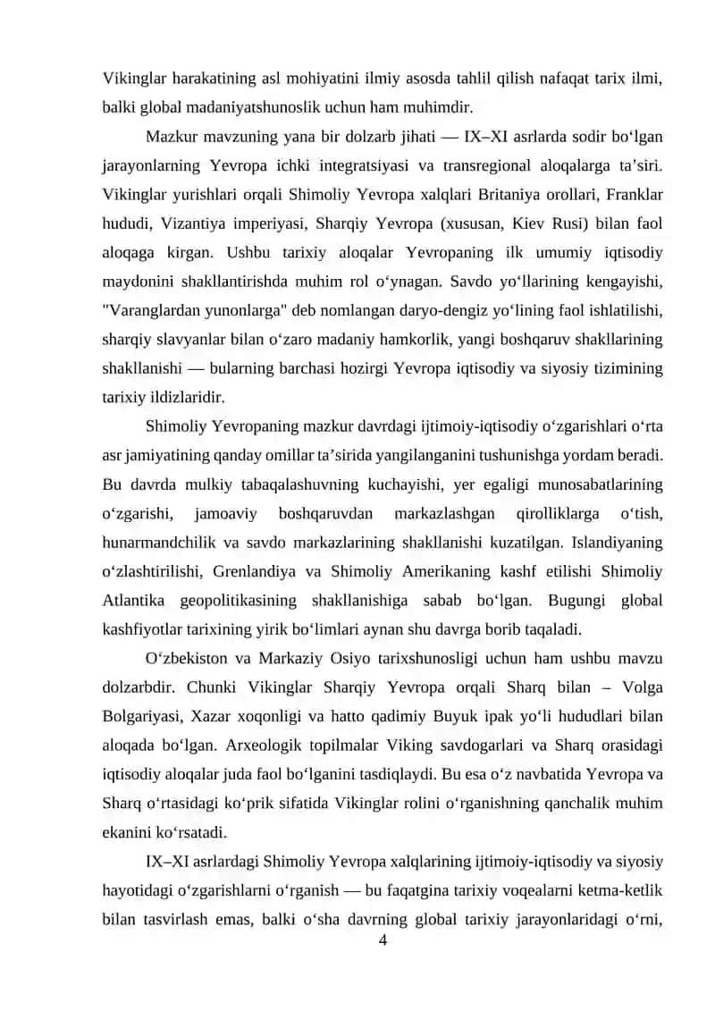 IX-XI asrlarda Shimoliy Yevropa xalqlarining ijtimoiy-iqtisodiy va siyosiy hayotidagi o'zgarishlar 4