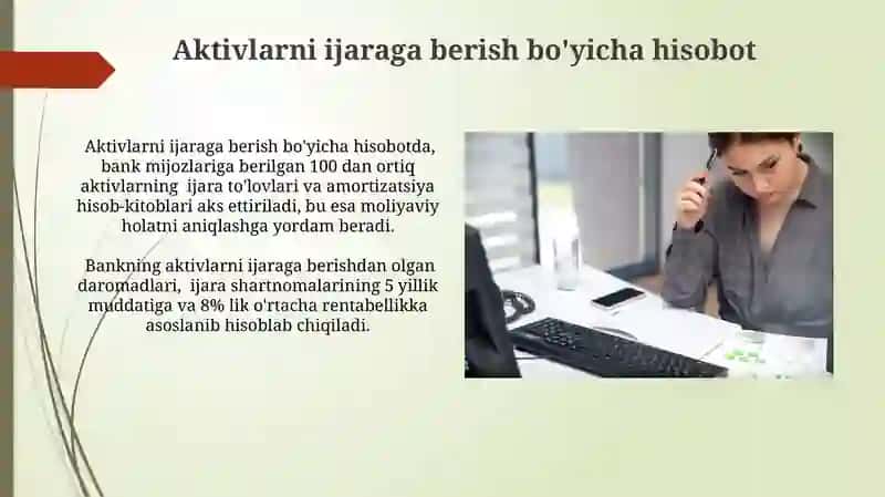 XMHS standartlari bo'yicha lizing va faktoring operatsiyalarining hisobi 4