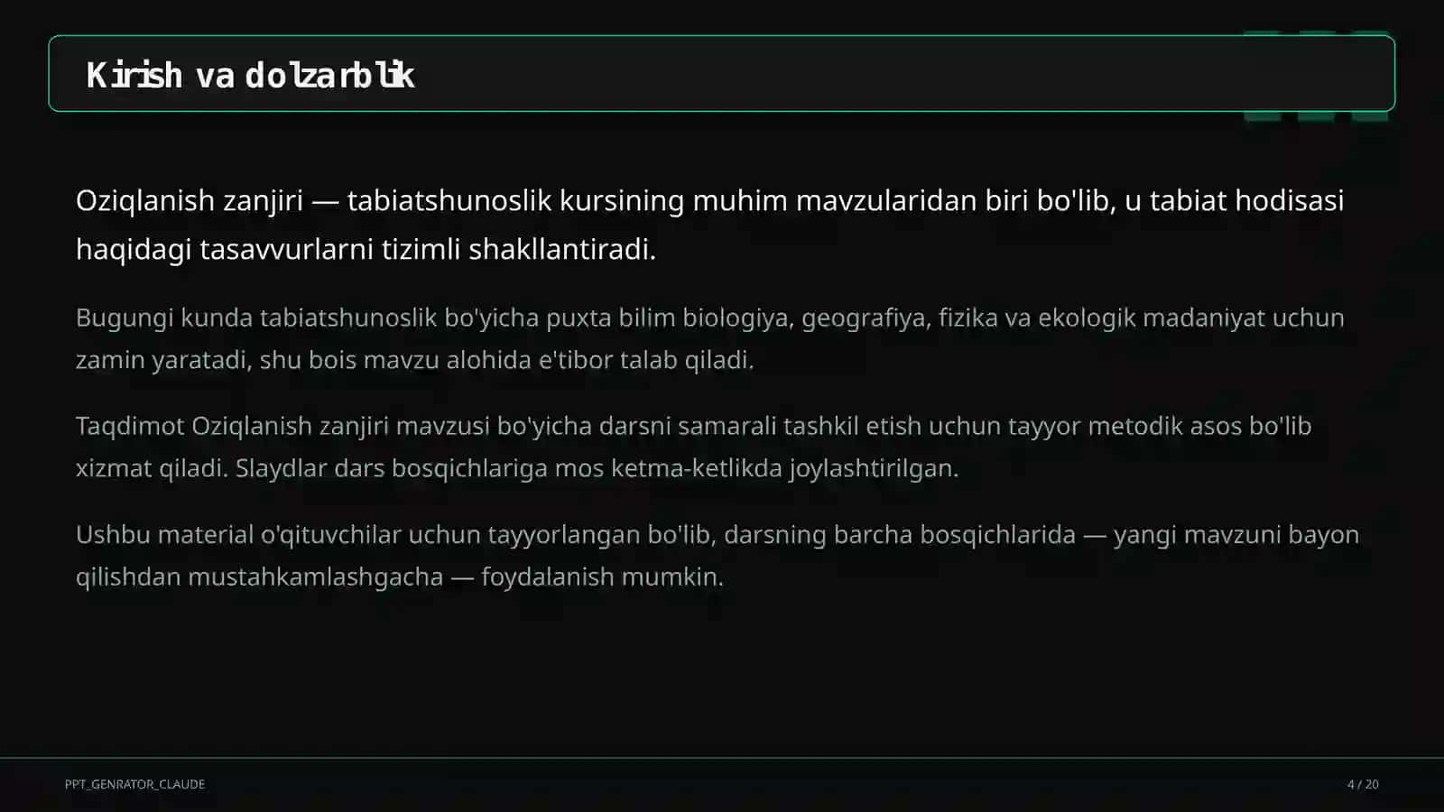 Oziqlanish zanjiri (3-sinf) 4