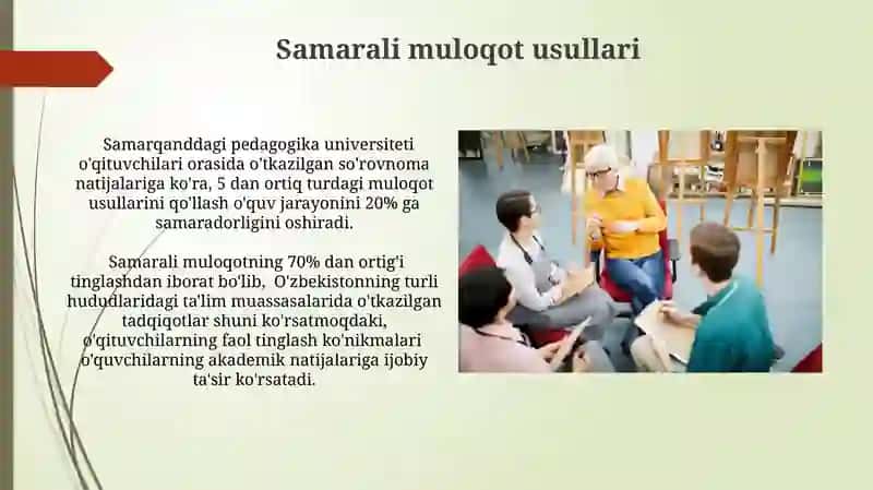 Oʻqituvchi faoliyatida muomala madaniyati va psixologiyasi 4