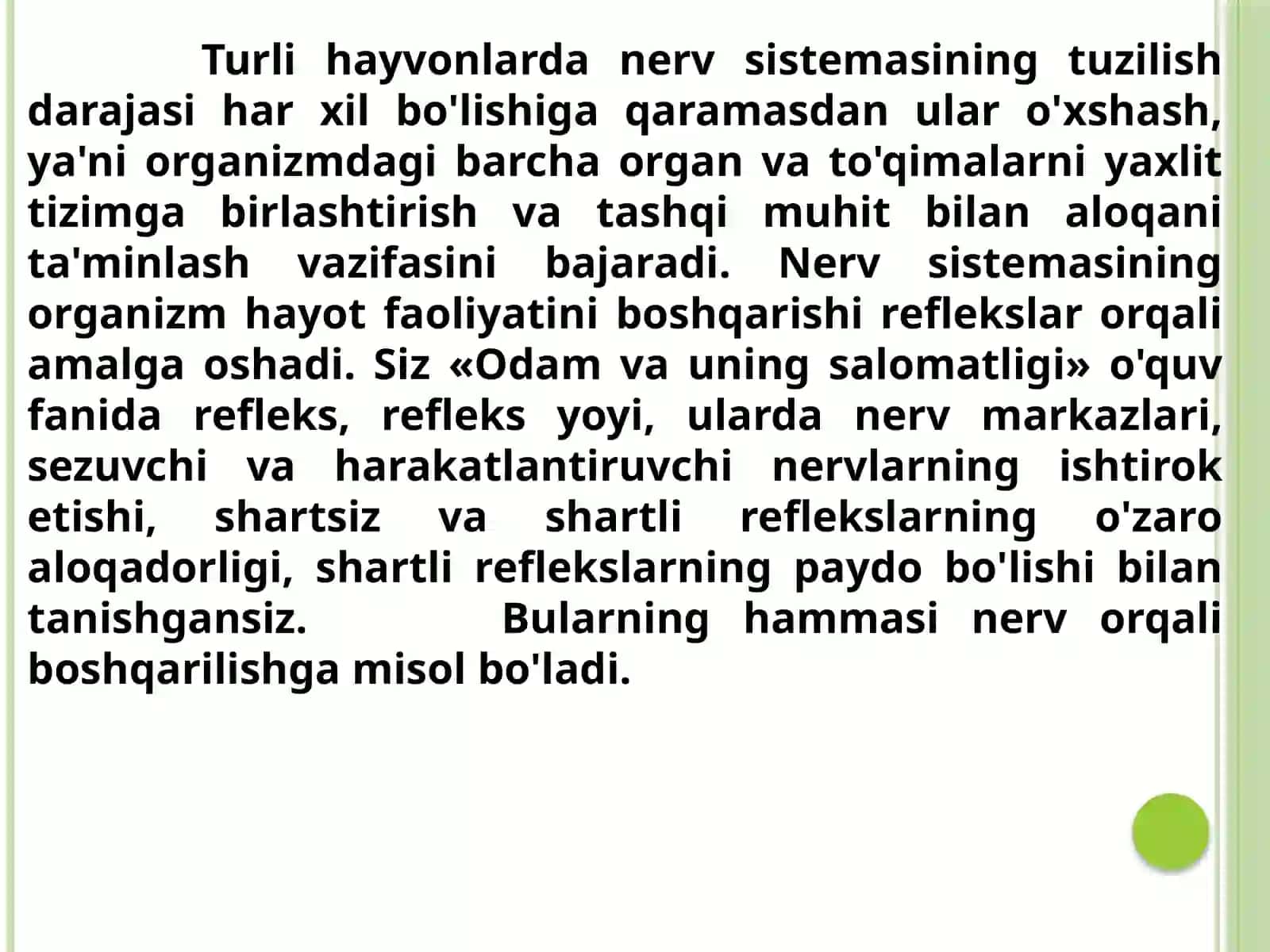 TIRIK ORGANIZMLARDA O'Z-O'ZINI IDORA ETISH ORGANLARI: GUMORAL VA NERV SISTEMASI EVOLUTSIYASI 4