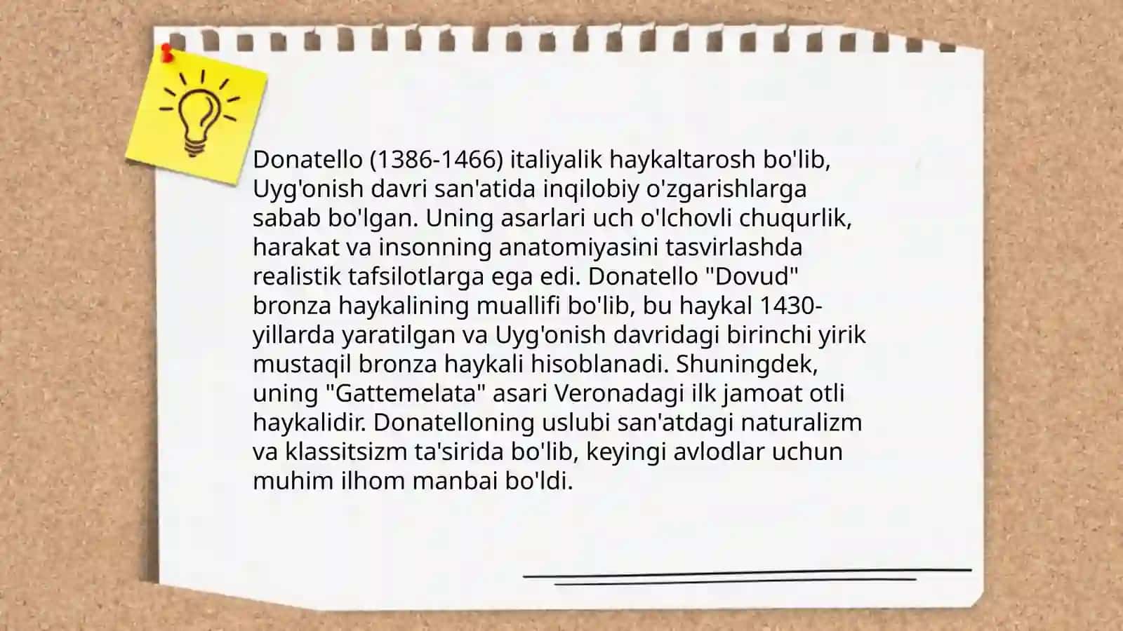 Donatello ijodi haqida 4