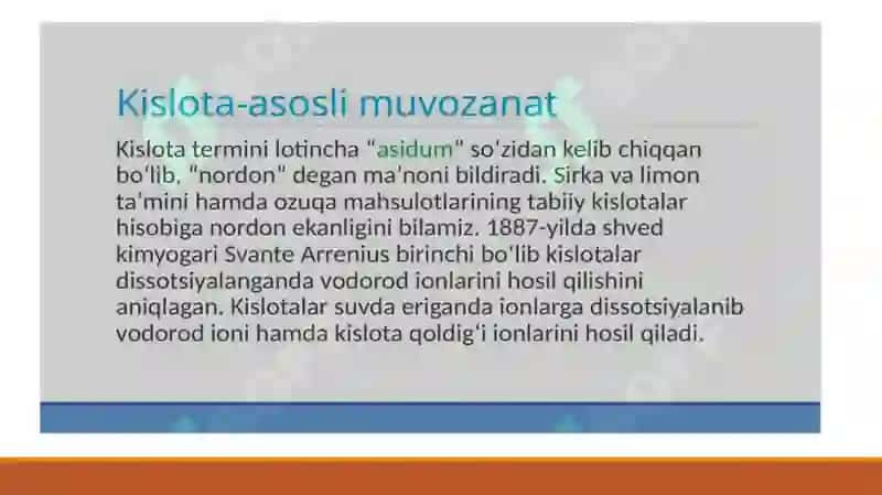 Kislota-asosli eritmalarida muvozanat 4